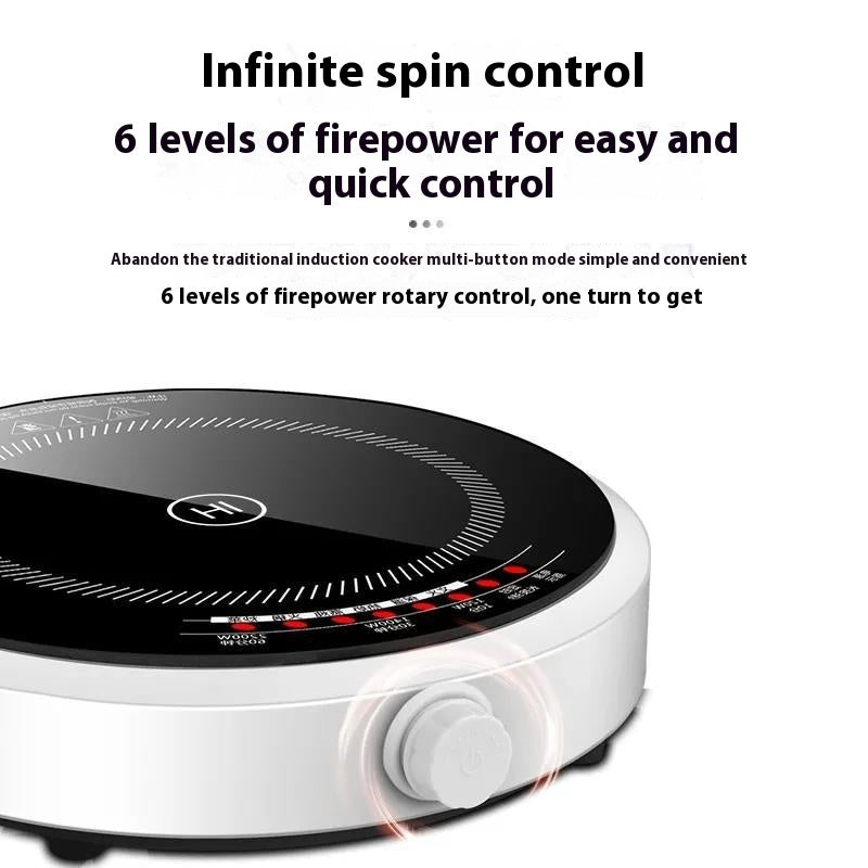 Mini Induction Cooker Household Multi-functional High-power Cooking Ultra-thin Round Intelligence