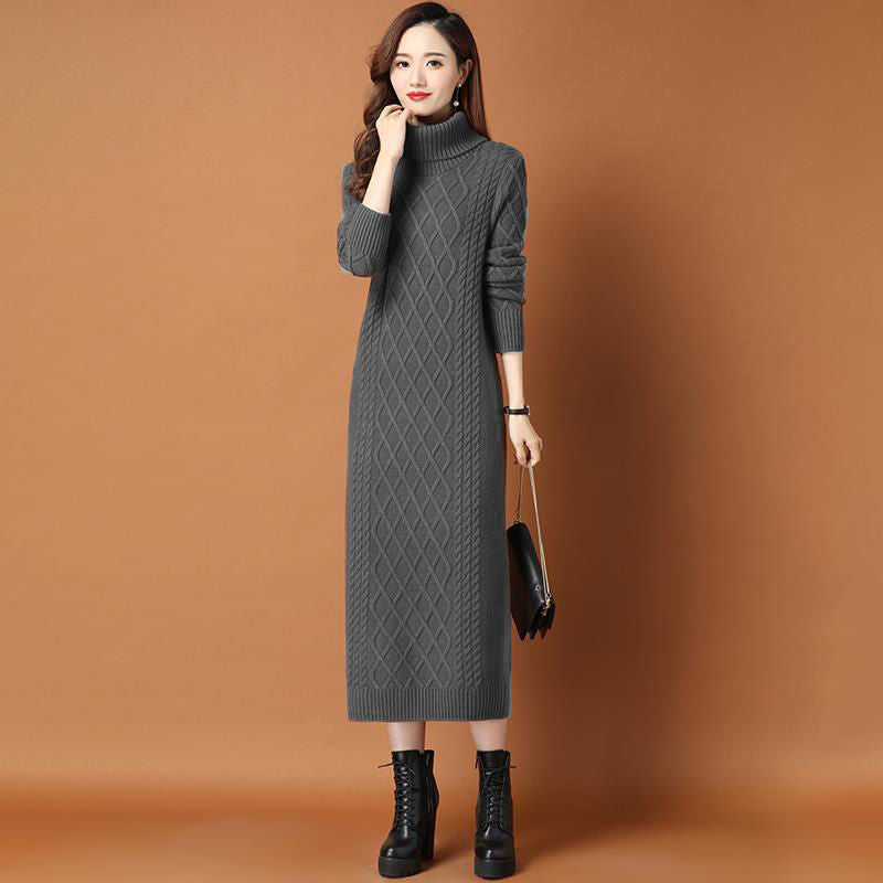 Slimming Match With Coat Knitted Dress Women