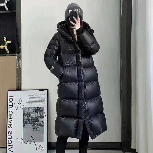 Knee Over Thick Long Duck Down Jacket