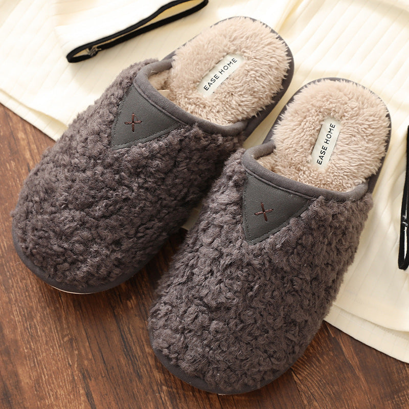 Women's Autumn And Winter New Cute Indoor Couple Cotton Slippers