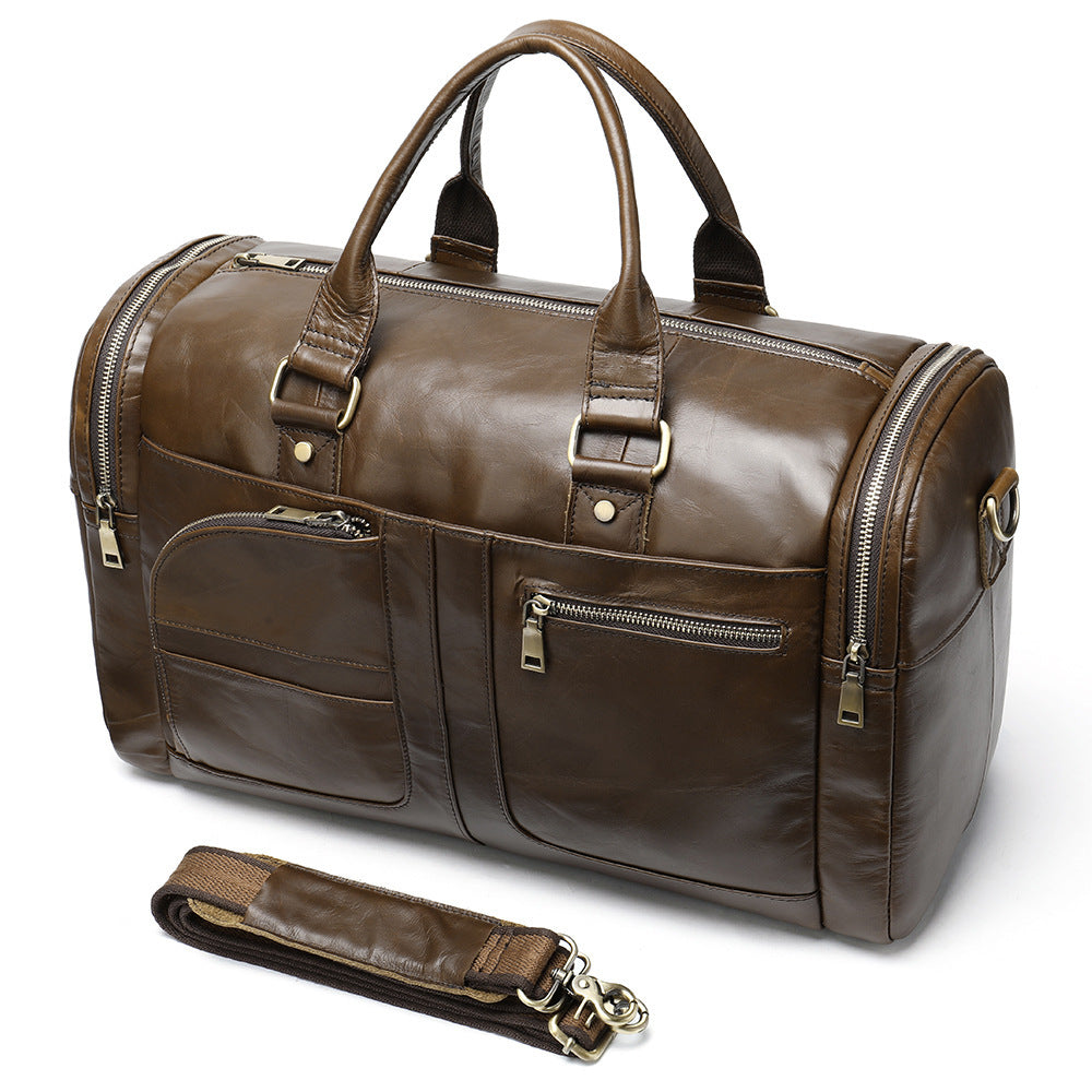 Leather travel bag