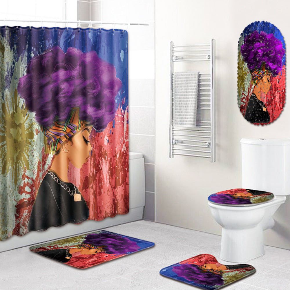 Five-piece bathroom mat set