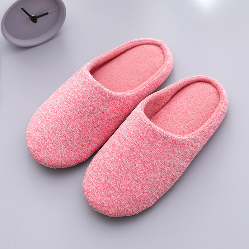 Home wooden floor non-slip warmth half-pack heel slippers