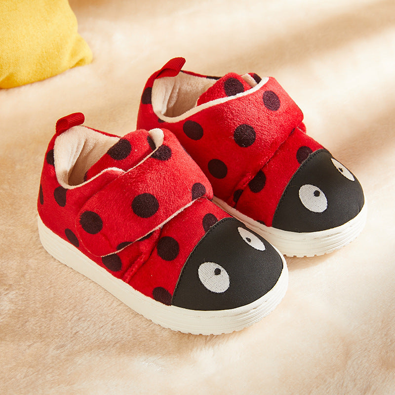 Home Shoes Cute Winter New Female Baby Indoor Shoes Plus Velvet Girls Slippers