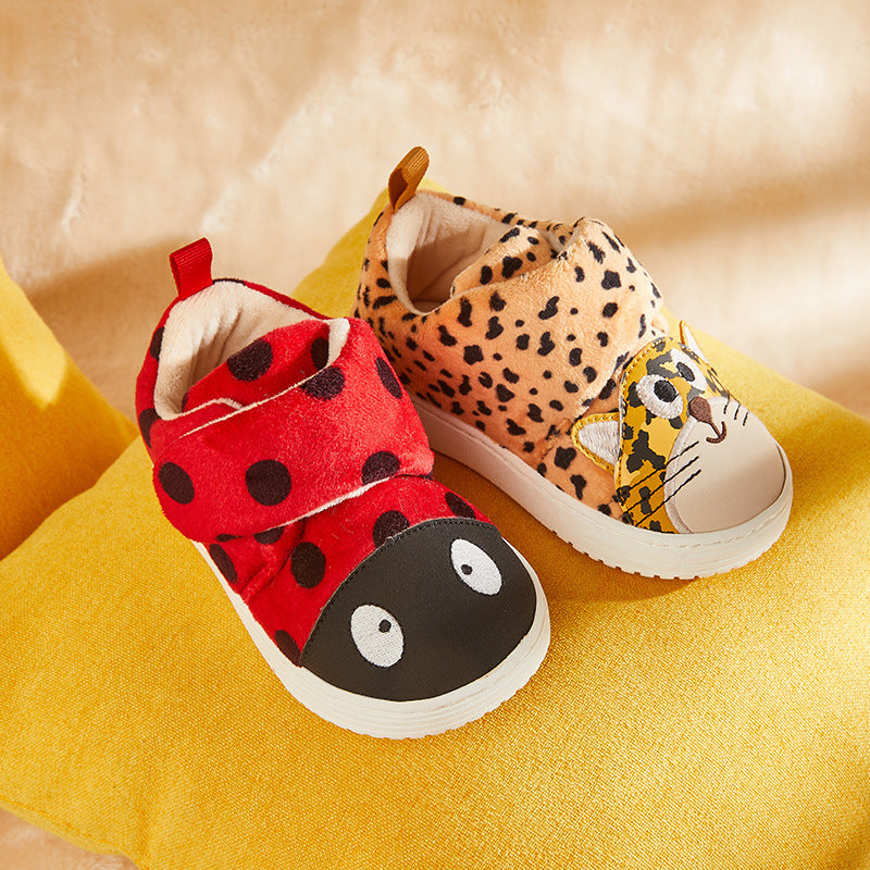 Home Shoes Cute Winter New Female Baby Indoor Shoes Plus Velvet Girls Slippers