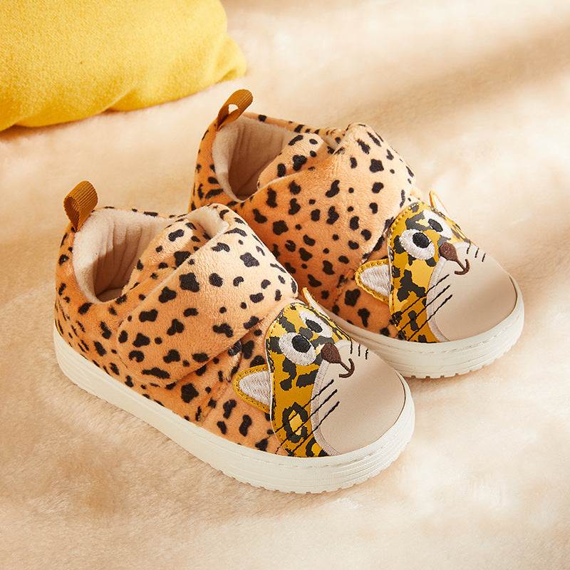 Home Shoes Cute Winter New Female Baby Indoor Shoes Plus Velvet Girls Slippers