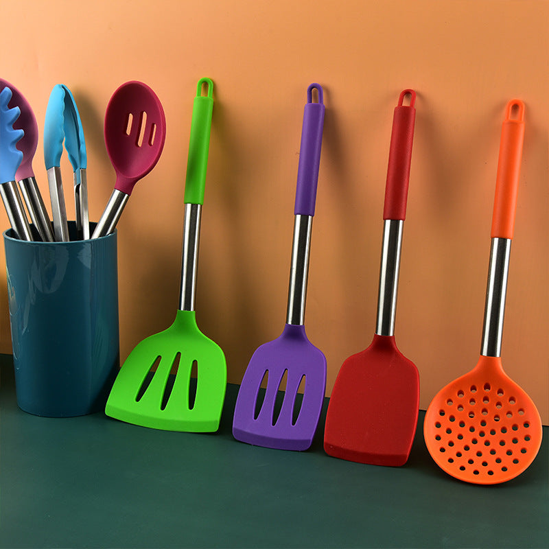 Color Silicone Kitchenware Set Silicone Cooking Shovel Spoon 14 Sets Of Kitchenware