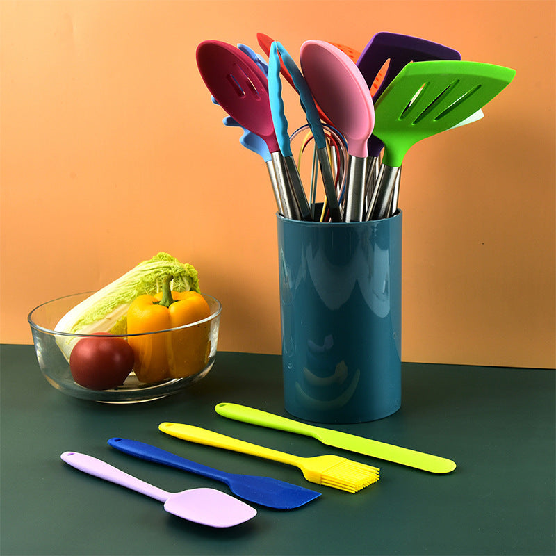 Color Silicone Kitchenware Set Silicone Cooking Shovel Spoon 14 Sets Of Kitchenware