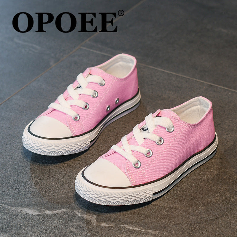 Lace-Up White Shoes For Boys And Girls