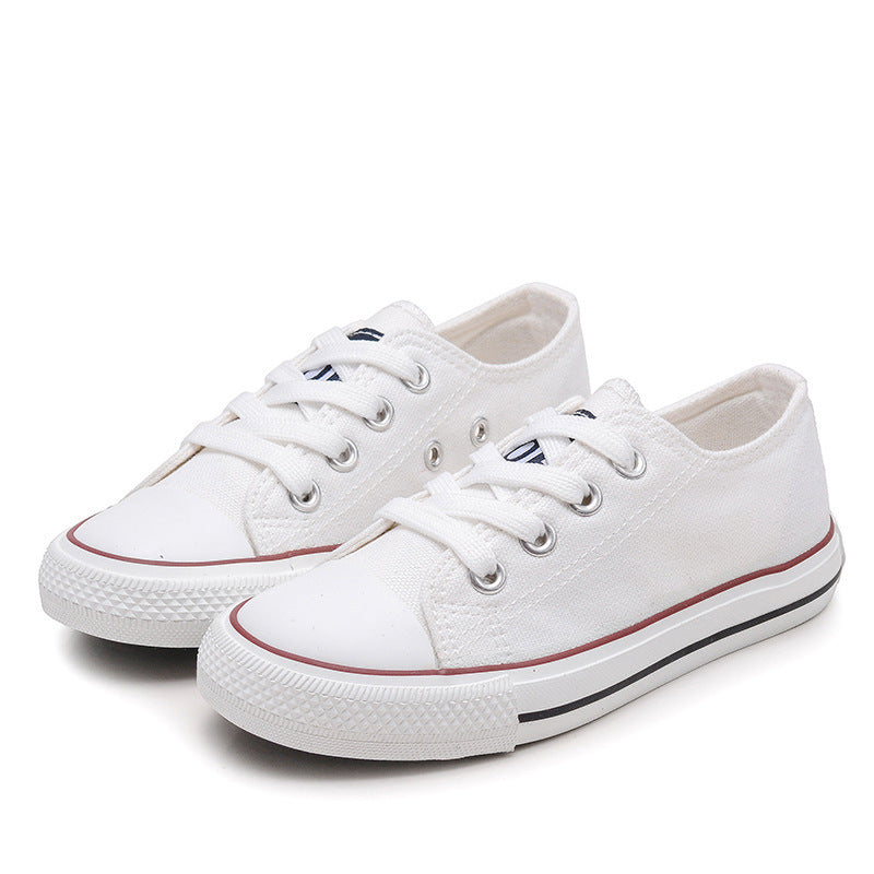 Lace-Up White Shoes For Boys And Girls