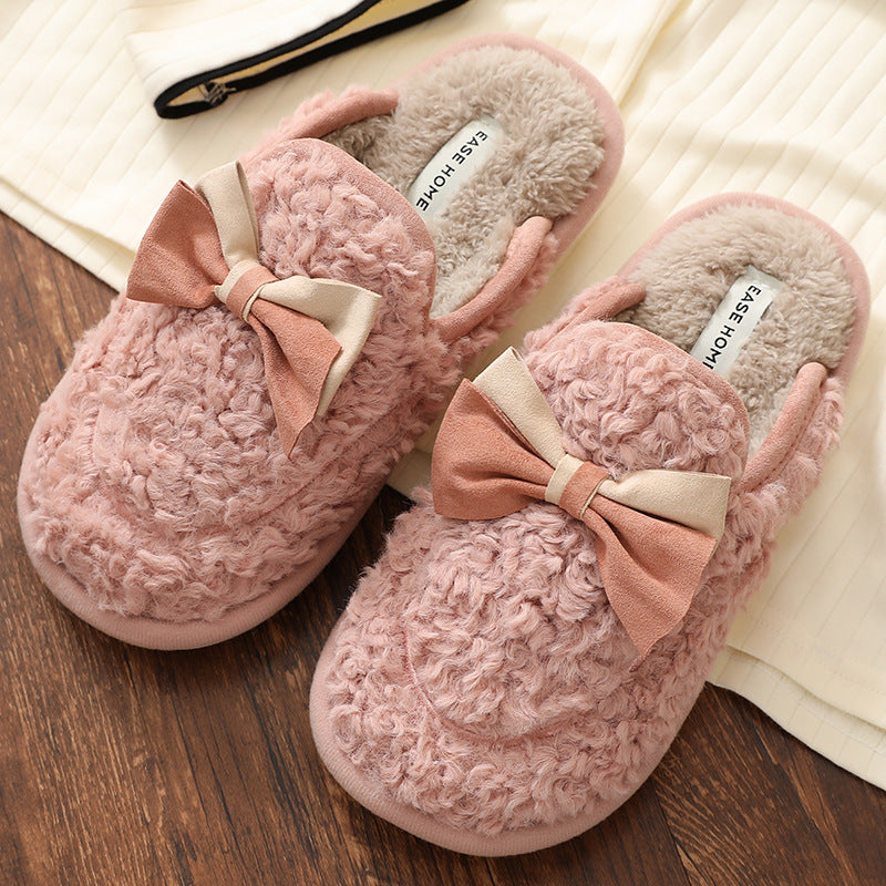 Women's Autumn And Winter New Cute Indoor Couple Cotton Slippers