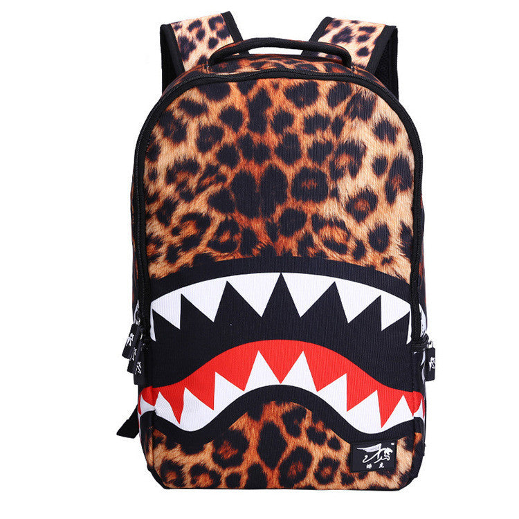 Cool shark woman backpack