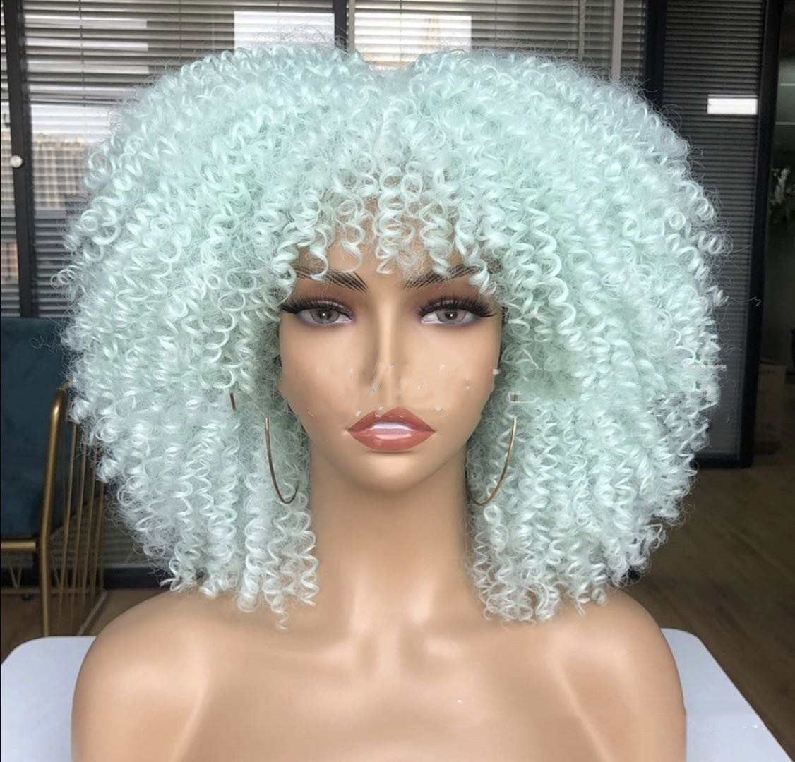 Small Curly Hair Rose Mesh Synthetic Headgear