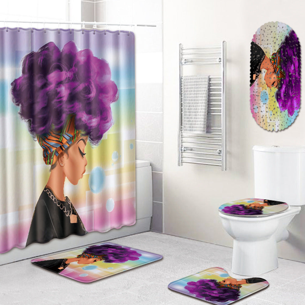 Five-piece bathroom mat set