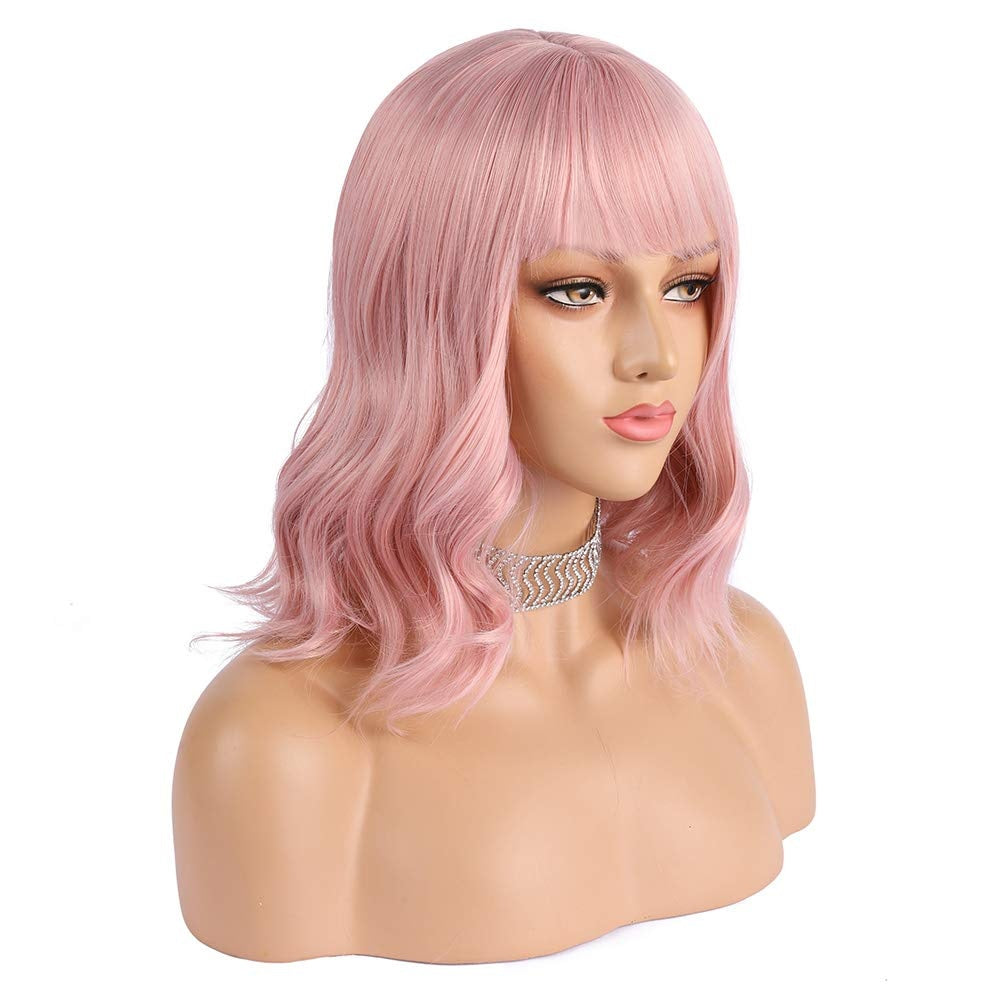 Pink Qi Liu Haizhong Long Curly Hair