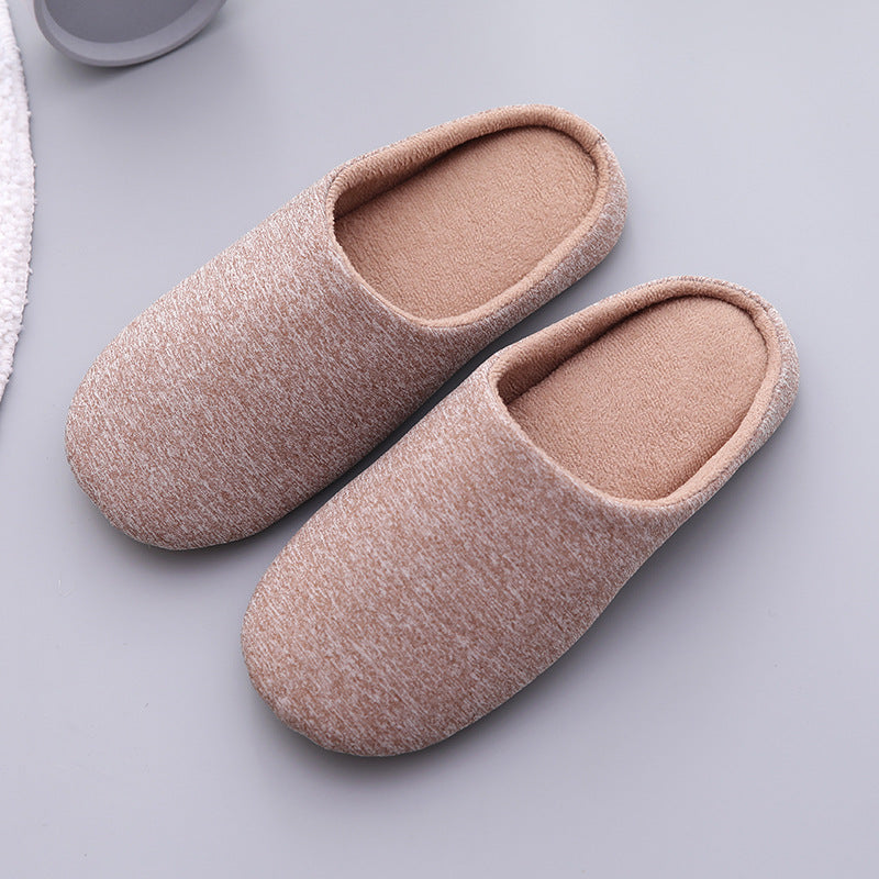 Home wooden floor non-slip warmth half-pack heel slippers