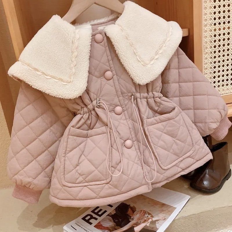 Girls'cotton-padded Clothes Velvet Padded Thickened Coat