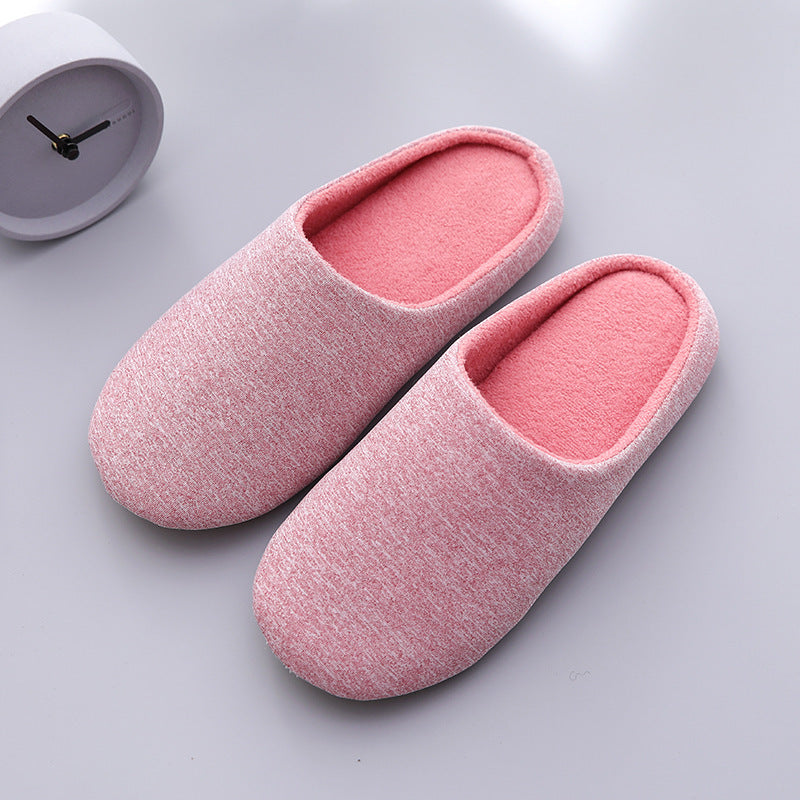 Home wooden floor non-slip warmth half-pack heel slippers