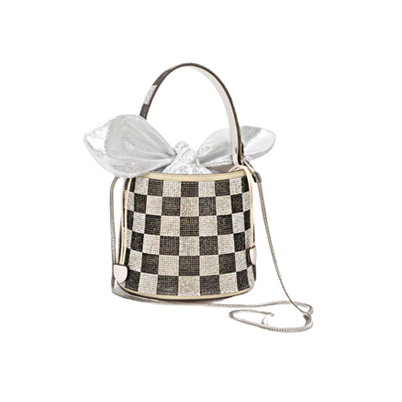 Small Design Diamond Inlaid Bucket Bag Woman