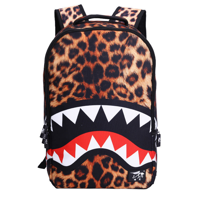 Cool shark woman backpack