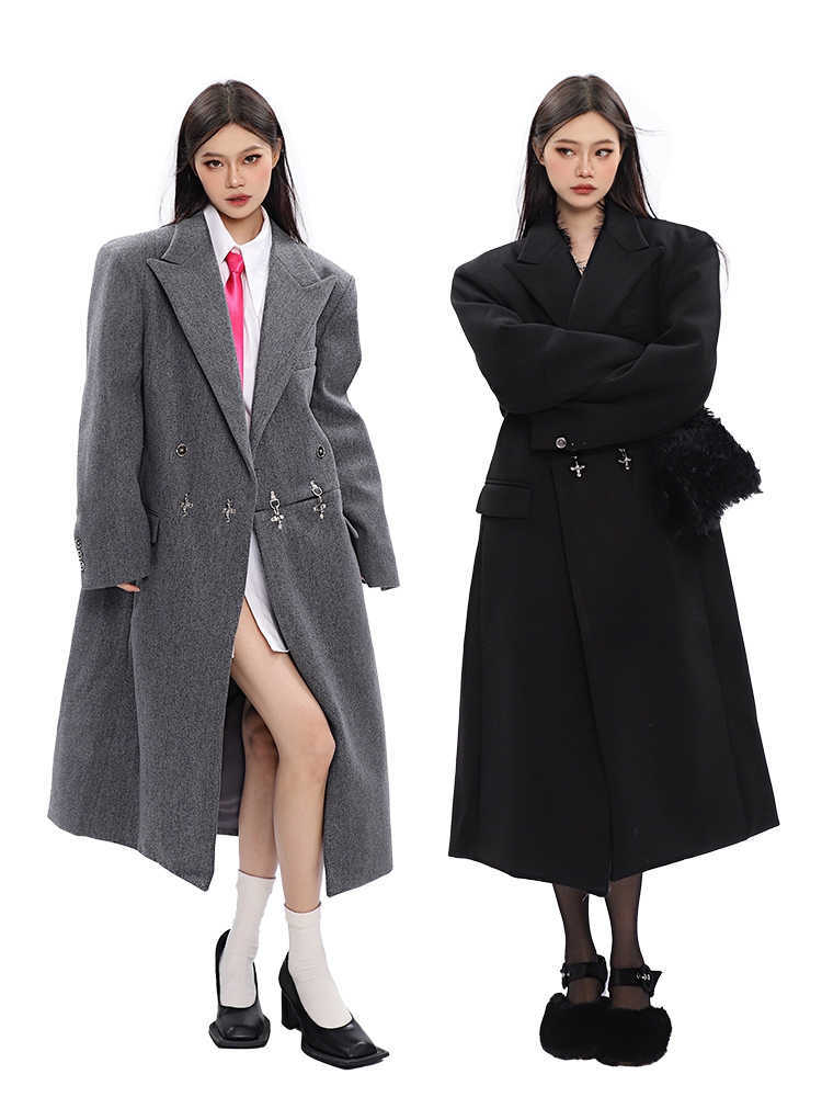 Suit Woolen Long Coat For Women