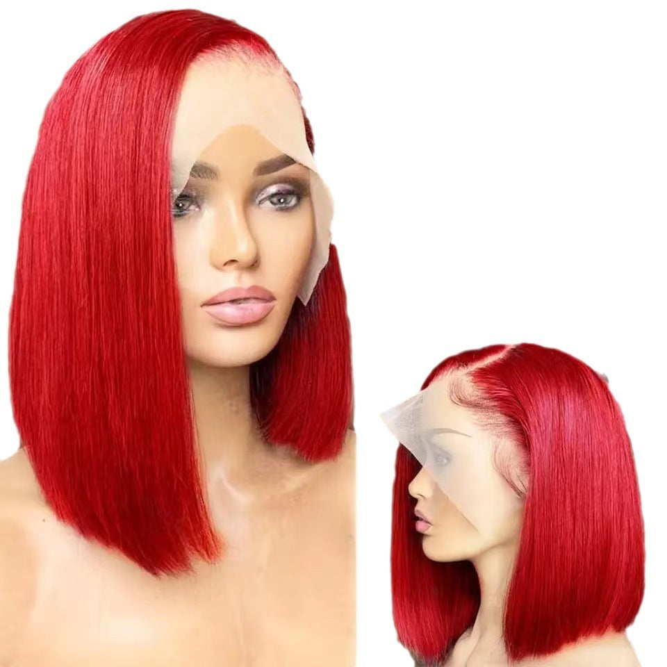 European And American New Front Lace Simulation Wig Sheath