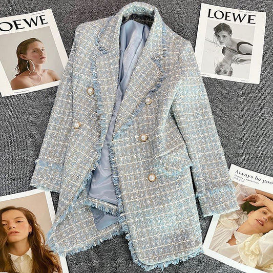 Lake Blue Style Suit Coat For Women