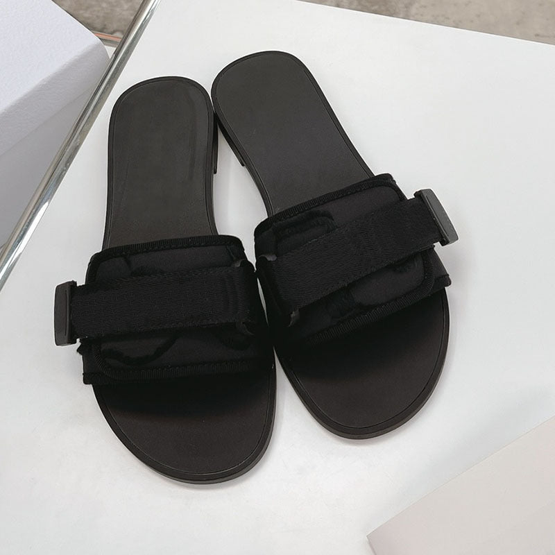 Velcro Sandals For Women With Flat Bottoms, Casual And Versatile Outerwear Strap