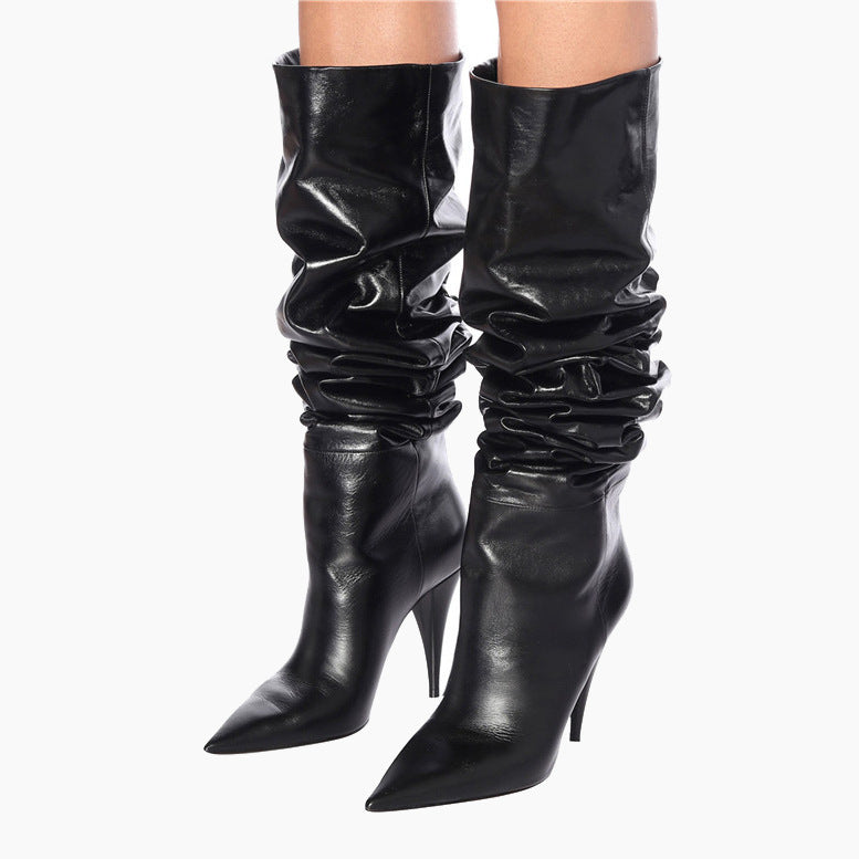 Autumn And Winter Sleeve Plus Size High Leg Boot