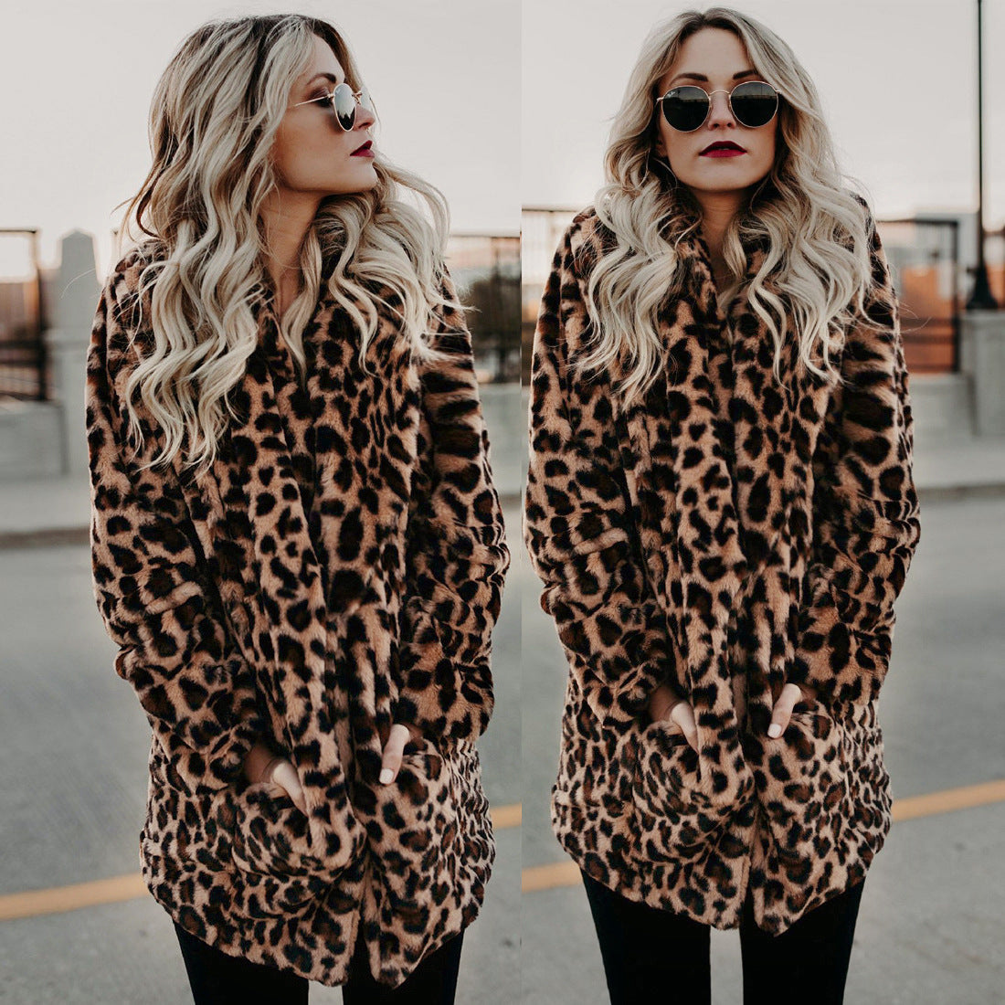 Artificial Faux Fur Women Winter Coat