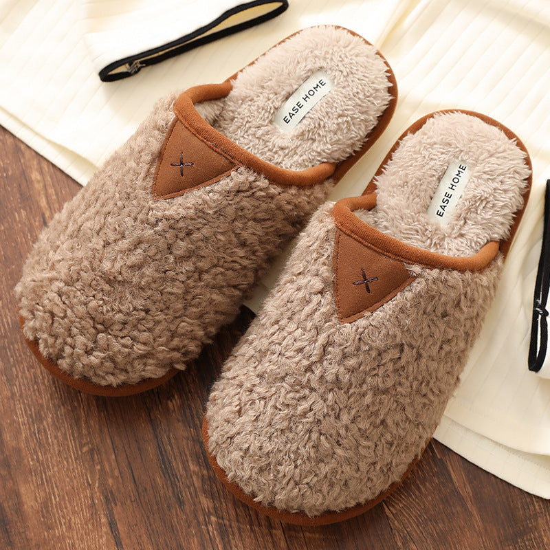 Women's Autumn And Winter New Cute Indoor Couple Cotton Slippers