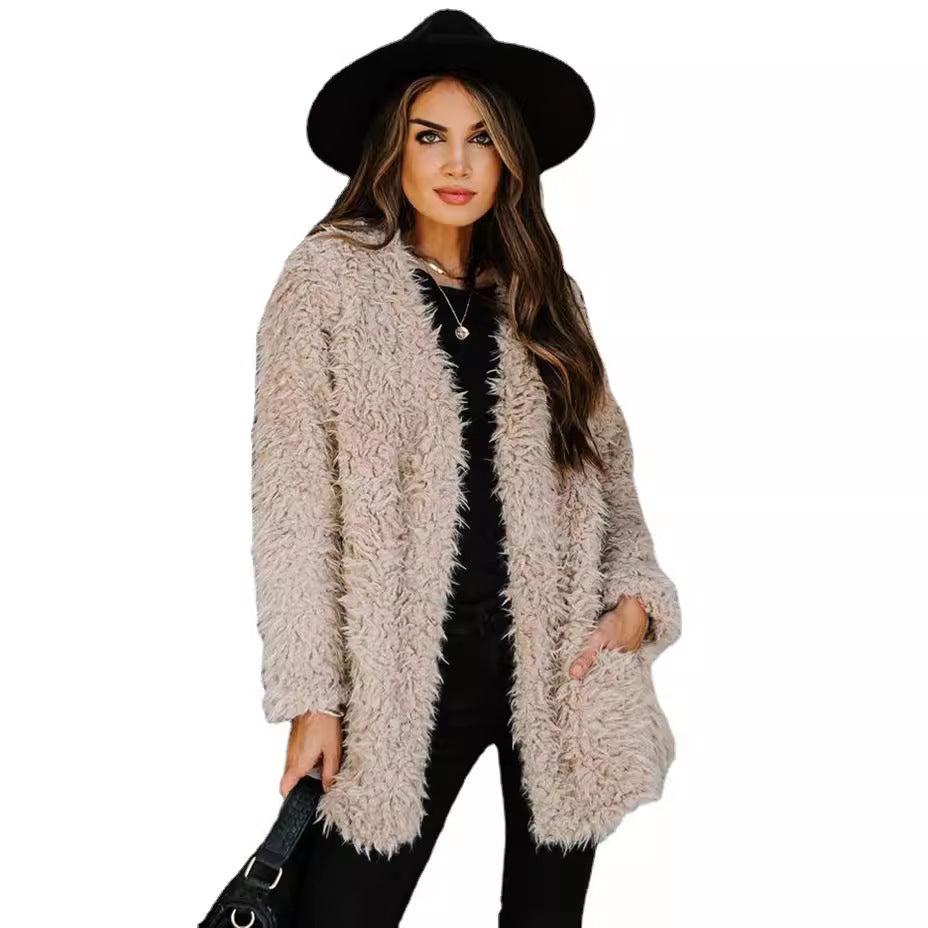 Woolen Yarn Autumn Winter Coat Coat For Women