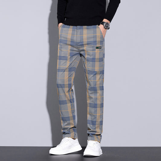 Men's Plaid Casual Pants All-matching