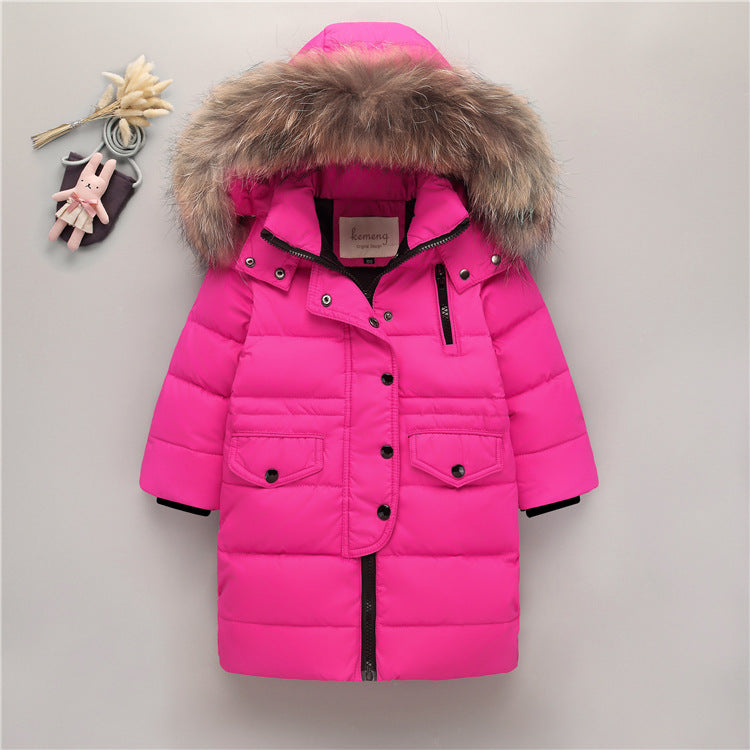 Children's Down Jacket Mid-length Thickened Coat