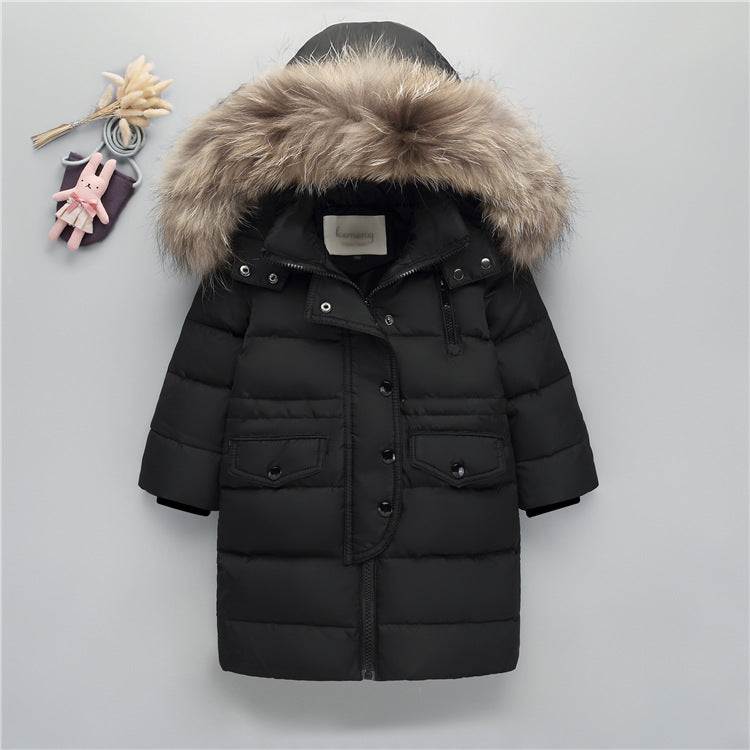 Children's Down Jacket Mid-length Thickened Coat