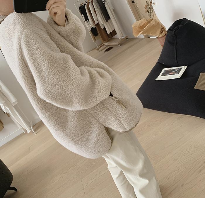 Lamb Wool Coat For Women Winter New Loose Slimming Stand Collar Padded Coat