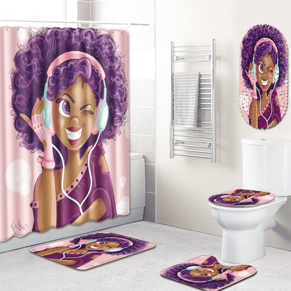 Five-piece bathroom mat set