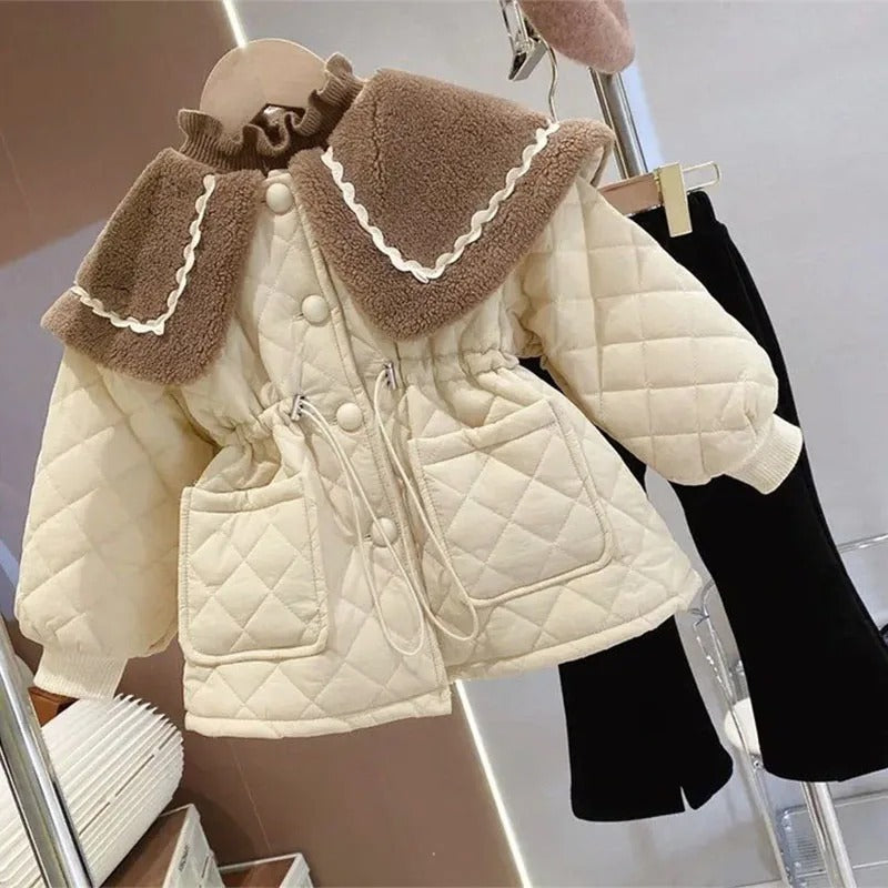 Girls'cotton-padded Clothes Velvet Padded Thickened Coat