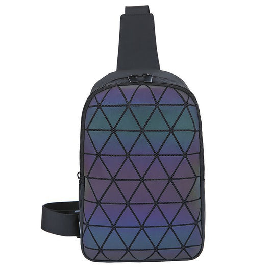 Luminous Geometric Rhombus Bag, Shoulder Bag, Chest Bag