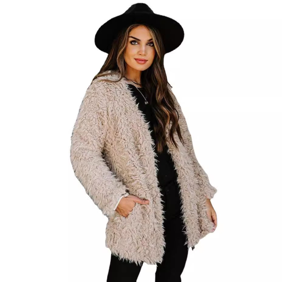 Woolen Yarn Autumn Winter Coat Coat For Women