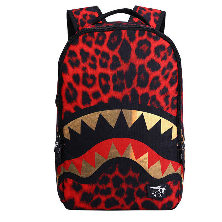 Cool shark woman backpack