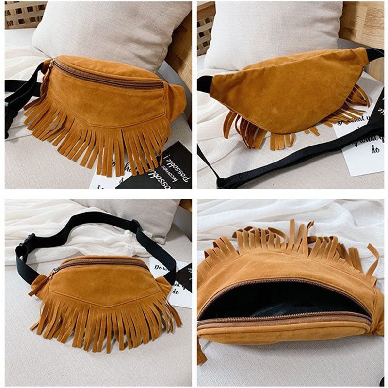 Cashmere Fabric Shoulder Bag Straddling Woman