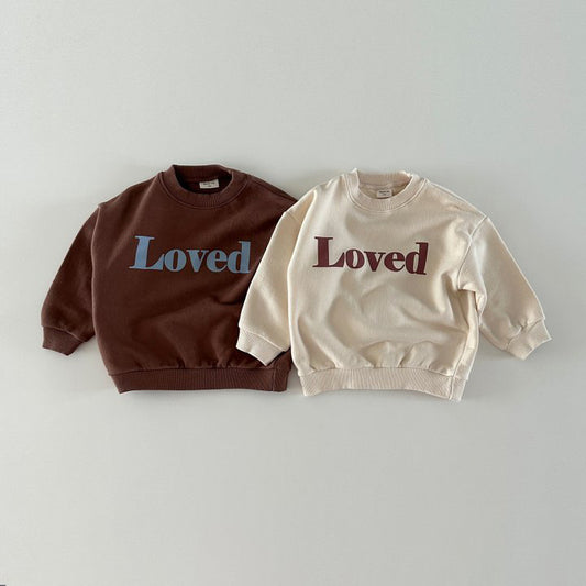 Baby Children Comfortable Letter Crew Neck Top