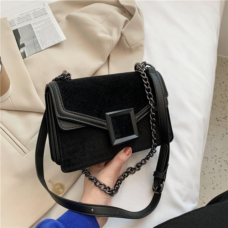 Square Crossbody Bag New High-quality Matte Leather Women's Designer Handbag Chain Shoulder Messenger Bag