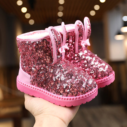 Winter Warm Girls Cotton Shoes Children Winter Shoes Baby Cotton Shoes