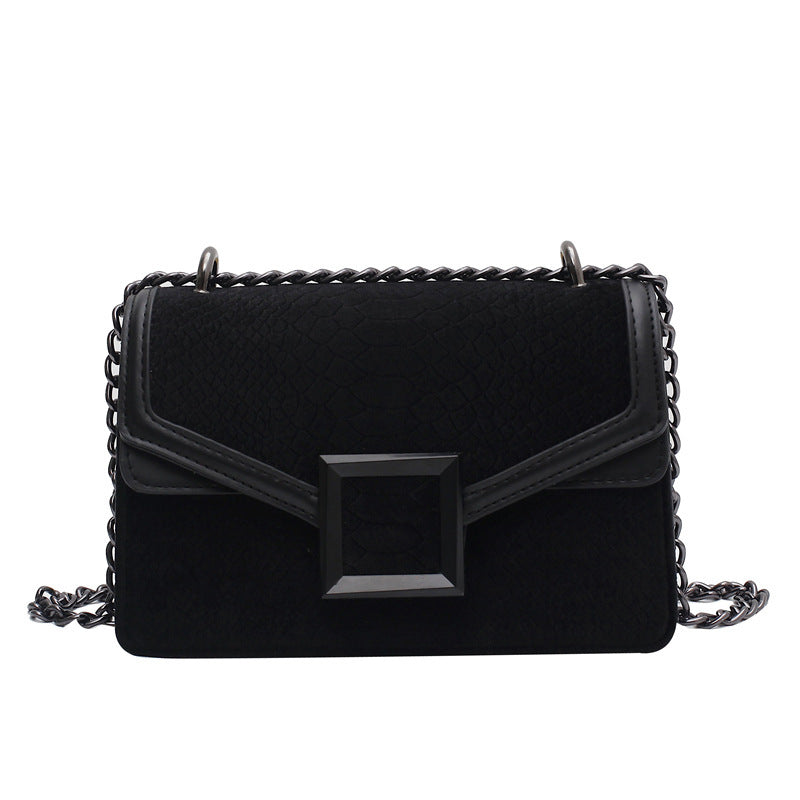 Square Crossbody Bag New High-quality Matte Leather Women's Designer Handbag Chain Shoulder Messenger Bag