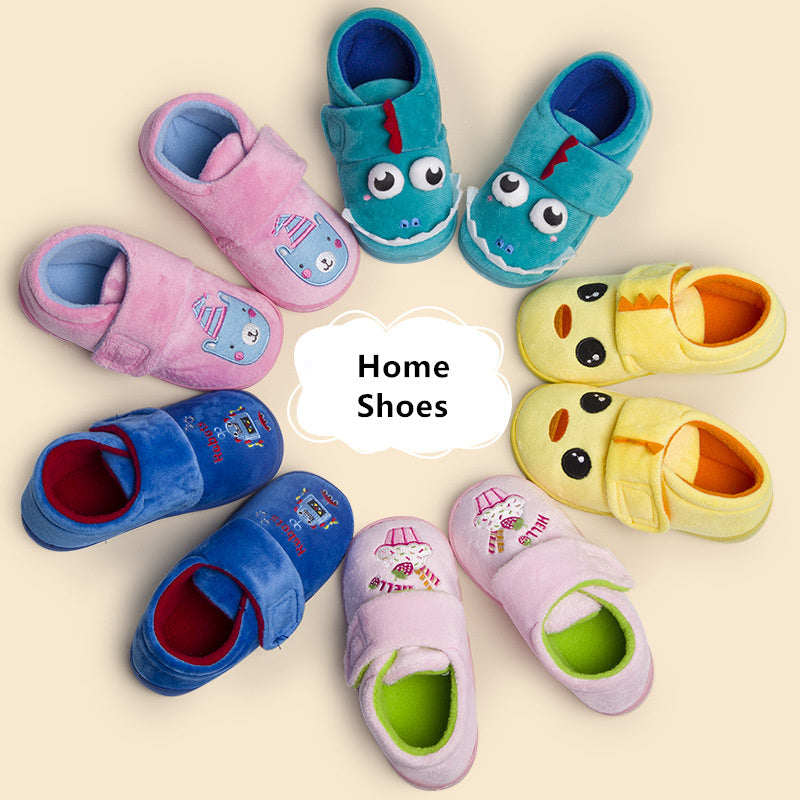 Boys and girls bag heel padded cotton shoes