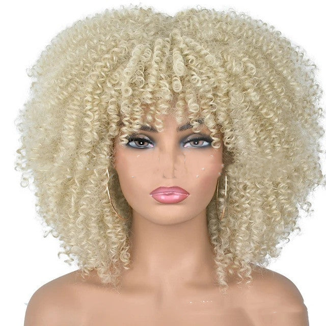 Small Curly Hair Rose Mesh Synthetic Headgear