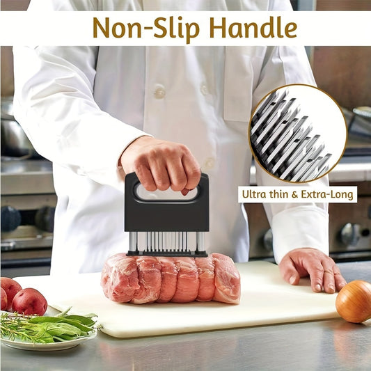 Meat Tenderizer Needles, Meat Tenderizer Tool Meat Tenderizer With Stainless Steel Sharp Needle Blades Heavy Duty Cooking Machine For Tenderizing Beef, Turkey, Chicken, Steak, Veal, Pork, Fish Etc