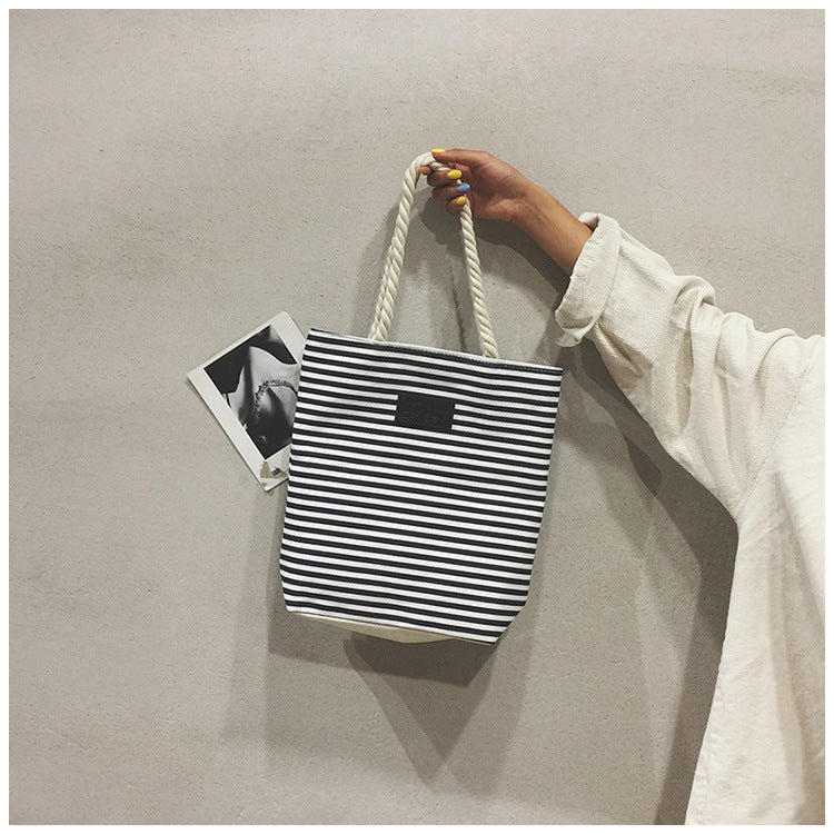 Casual Ladies Shoulder Stripe Tote Summer Beach Bag Shopping Big Girl Large Female Travel Woman Handbags Bohemian Bag